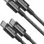 انكر كيبل شاحن نايلون جديد USB C الى USB C (3.3 قدم، عبوتان) نوع C 60 واط (3 امبير) لايفون 15/15 بلس/15 برو ماكس، ايباد ميني 6/ برو 2021، ايباد اير 4، ماك بوك برو 2020، سامسونج جالاكسي S23، سويتش